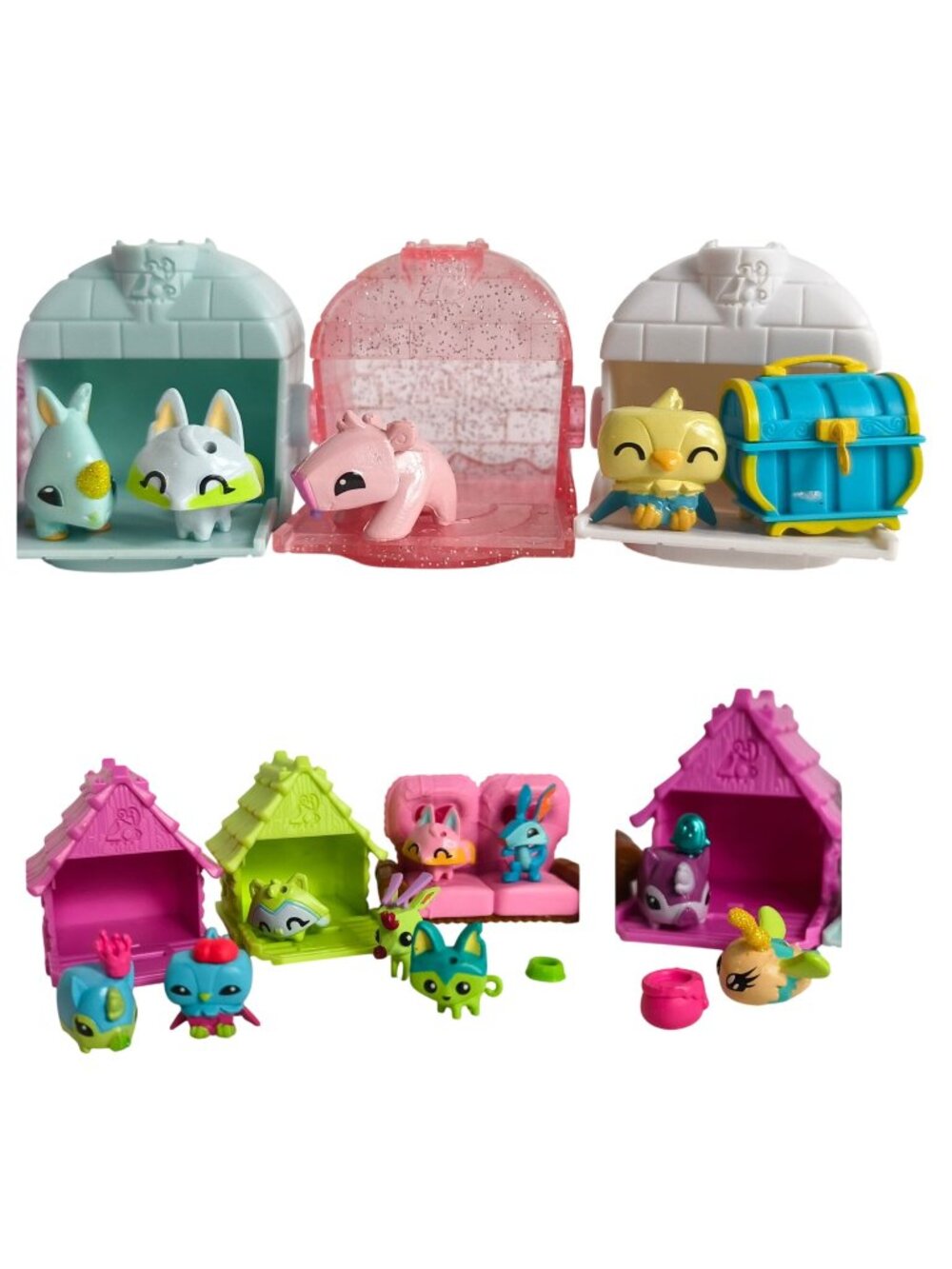Animal Jam 26 pc Mini Animal Figures Playset Bundle Houses Accessories Jazwares